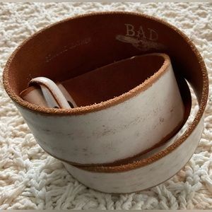 White western style leather belt- no buckle